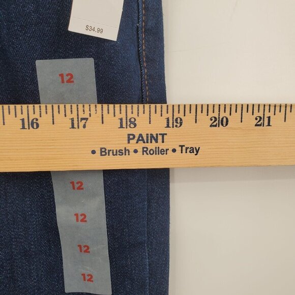 Old Navy High Rise Wow Flare Jeans Women Size 12 NWT Dark Wash Cotton - Picture 16 of 16